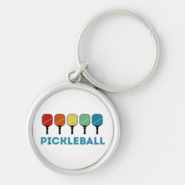 Funny Pickleball Retro Vintag Schlüsselanhänger (Vorne)