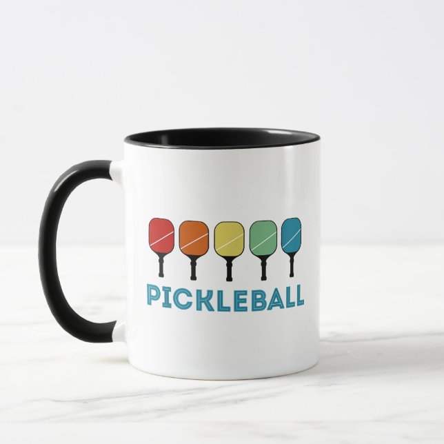 Funny Pickleball Retro Vintag Tasse (Links)