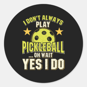 Funny Pickleball Runder Aufkleber