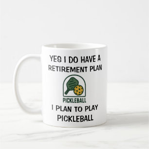 Funny Pickleball Spieler Tassen-Pensionierung Tass Kaffeetasse