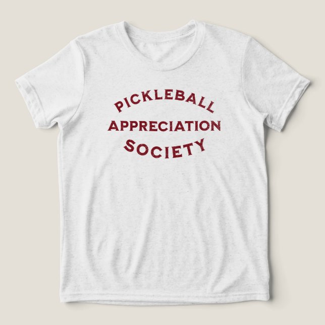Funny Pickleball Sprichwort Tri-Blend Shirt (Design Vorderseite)