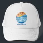 Funny Pickleball Sun, Cool Retro Personalized Truckerkappe<br><div class="desc">Play in style with this cool trucker had featuring a logo style graphic the reads "Pickleball is Life", your custom text, highlighted by a pickleball "sun" and waves. Easily add a player name, club name, tournament name - or delete. Cool, stylish and ready to hit the courts - makes an...</div>