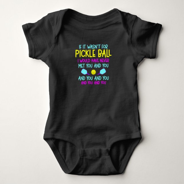 Funny Pickleball Team Quote Pickleball Player Baby Strampler (Vorderseite)