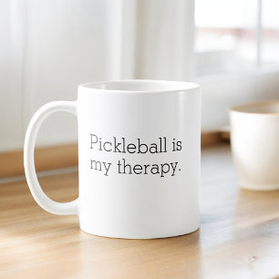 Funny Pickleball Typografie Einfach Minimalistisch Kaffeetasse