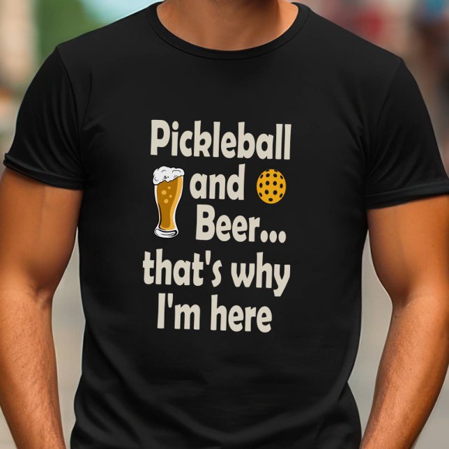 Funny Pickleball und Bier deshalb bin ich hier Tri-Blend Shirt (Von Creator hochgeladen)
