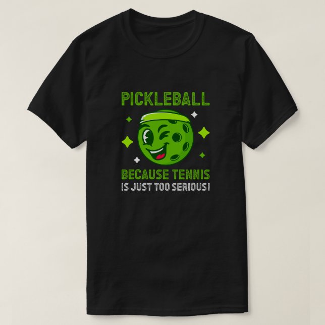 Funny Pickleball VS Tennis T - Shirt (Design vorne)