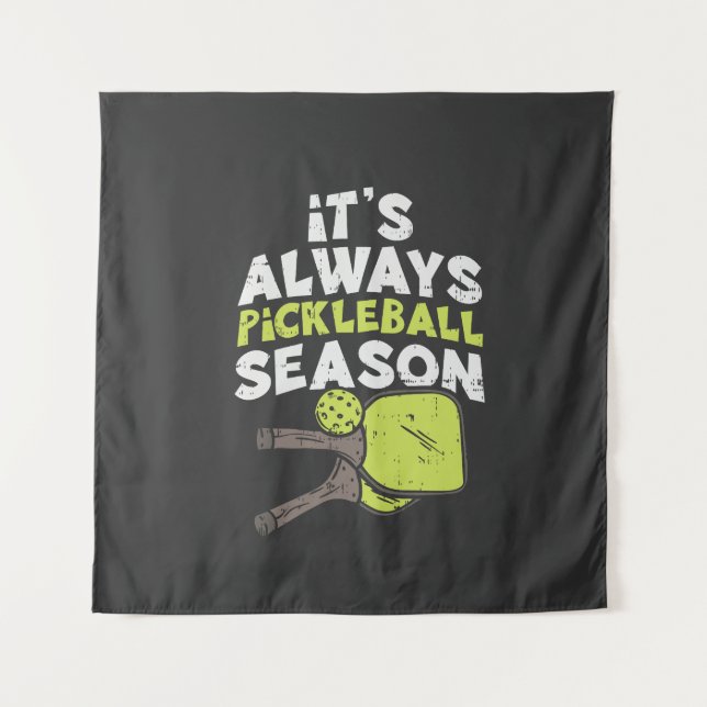 Funny Pickleball Wandteppich (Vorderseite)