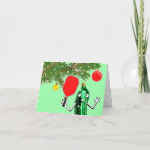 Funny Pickleball Weihnachtsgeschenkkarte Feiertagskarte