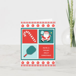 Funny Pickleball Weihnachtskarten Feiertagskarte