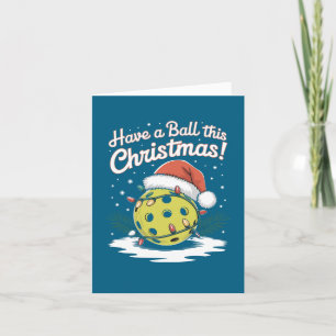 Funny Pickleball Weihnachtslicht, dein Text Feiertagskarte
