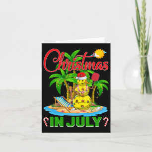 Funny Pickleball Weihnachtsmannmütze Hawaiian Chri Karte