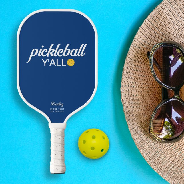 Funny Pickleball Y'all Custom Text Name Schläger (Von Creator hochgeladen)