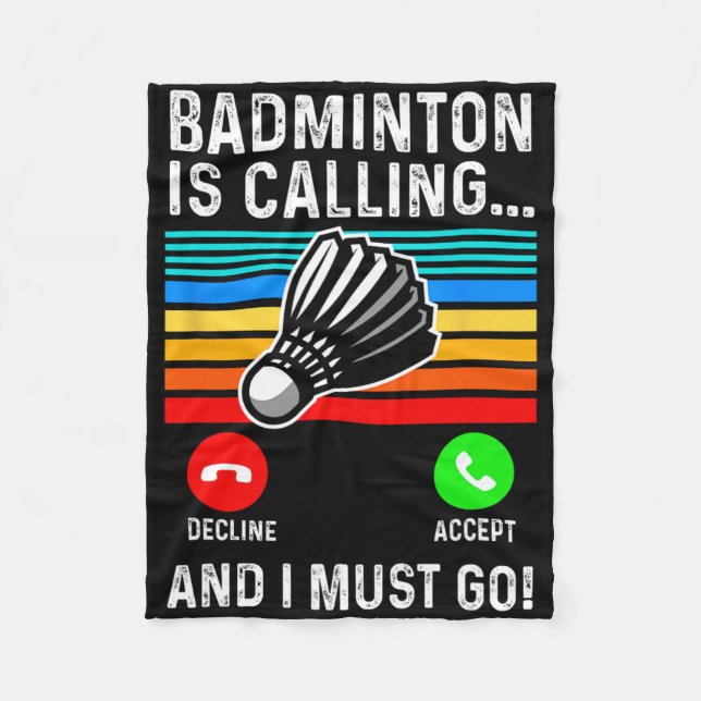 Funny Picklell Dminton Shuttle Fleecedecke (Vorderseite)
