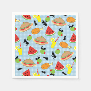 Funny Picnic Food Musterpapier Napkins Serviette