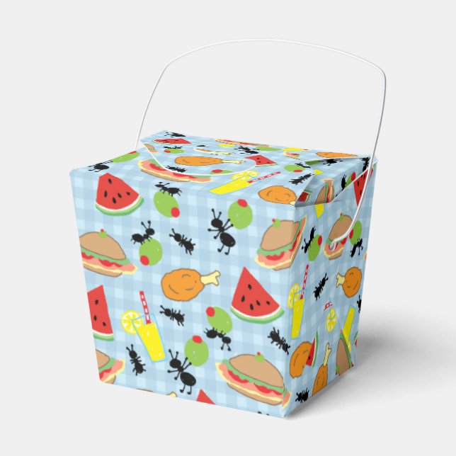 Funny Picnic Food Pattern Geschenkschachtel (Vorderseite)