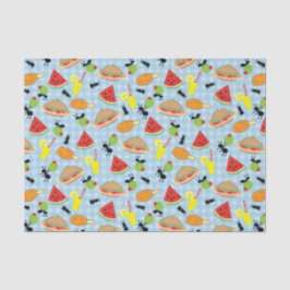 Funny Picnic Food Pattern Seidenpapier