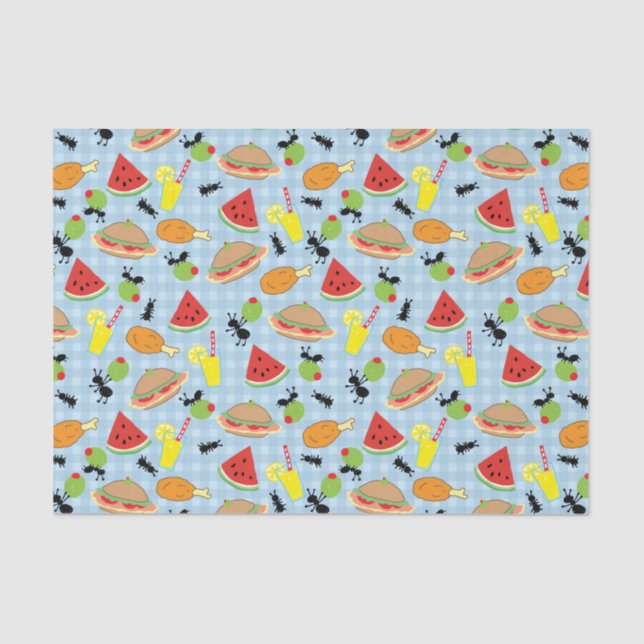 Funny Picnic Food Pattern Seidenpapier (Vorderseite)