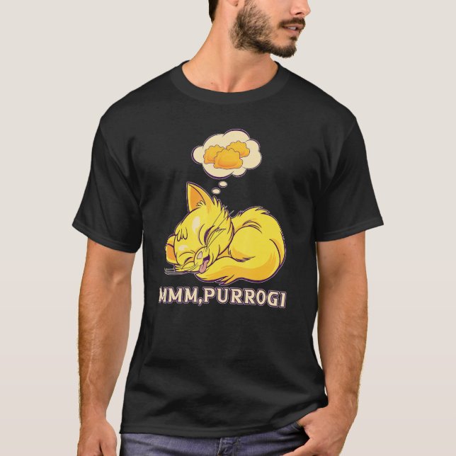 Funny Pierogi Cat Polnisches Essen Polen Polska Mm T-Shirt (Vorderseite)