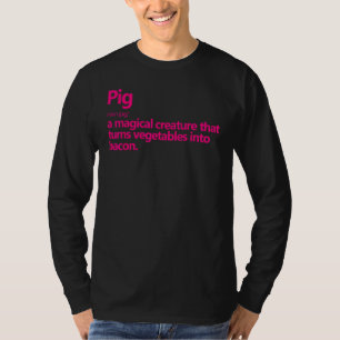 Funny Pig Bacon Geschenk für Männer Frauen Cooles T-Shirt