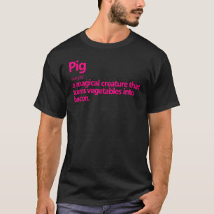 Funny Pig Bacon Geschenk für Männer Frauen Cooles T-Shirt
