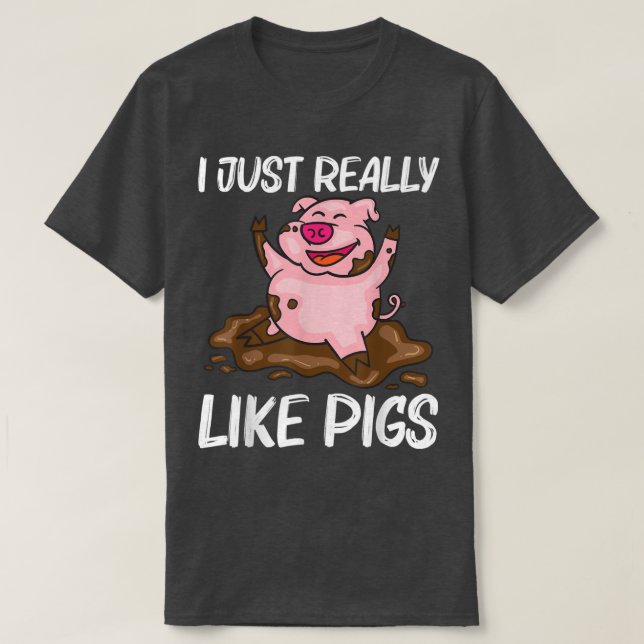 Funny Pig Design For Men Women Hog Farmer Farm Ani T-Shirt (Design vorne)