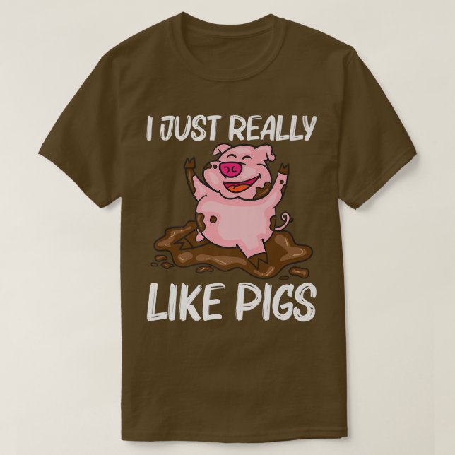 Funny Pig Design für Männer Frauen Hog Bauer Farm  T-Shirt (Design vorne)