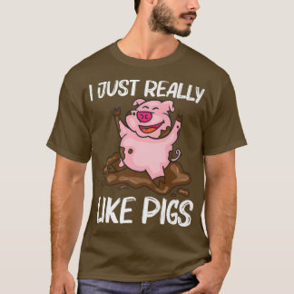 Funny Pig Design für Männer Frauen Hog Bauer Farm  T-Shirt
