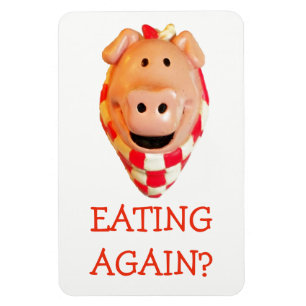 Funny Pig Diet Erinnerung Essen wieder? Magnet