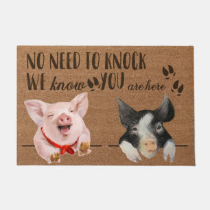 Funny Pig Doormat, Pig Lover Rug Geschenke Fußmatte