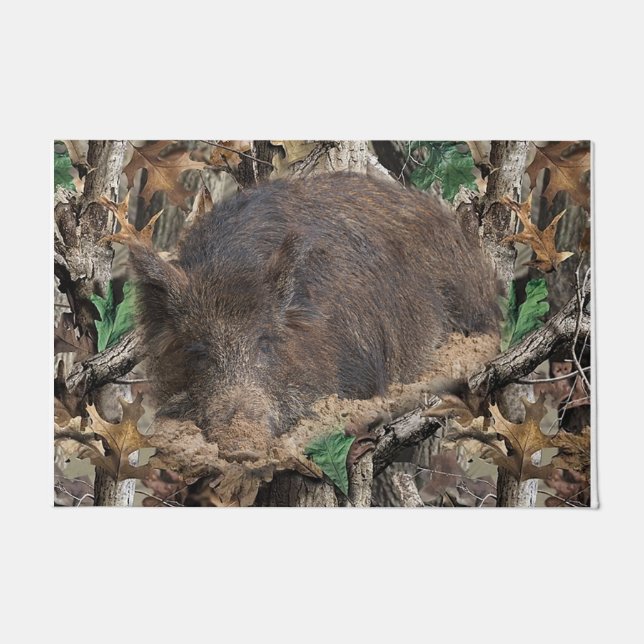 Funny Pig Doormat, Tiermatte Fußmatte (Vorderseite)