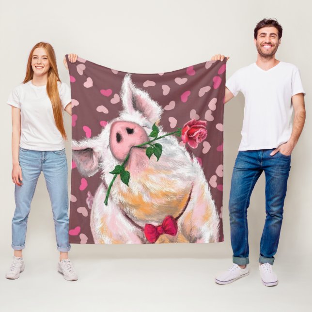 Funny Pig Fleece Blanket (Beispiel)