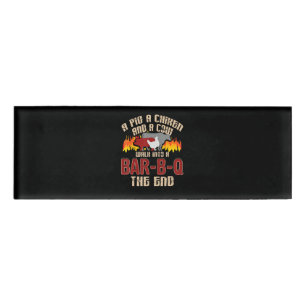 Funny Pig Hühnchen Kuh Bar B Q Grillen Koch Koch K Namenschild
