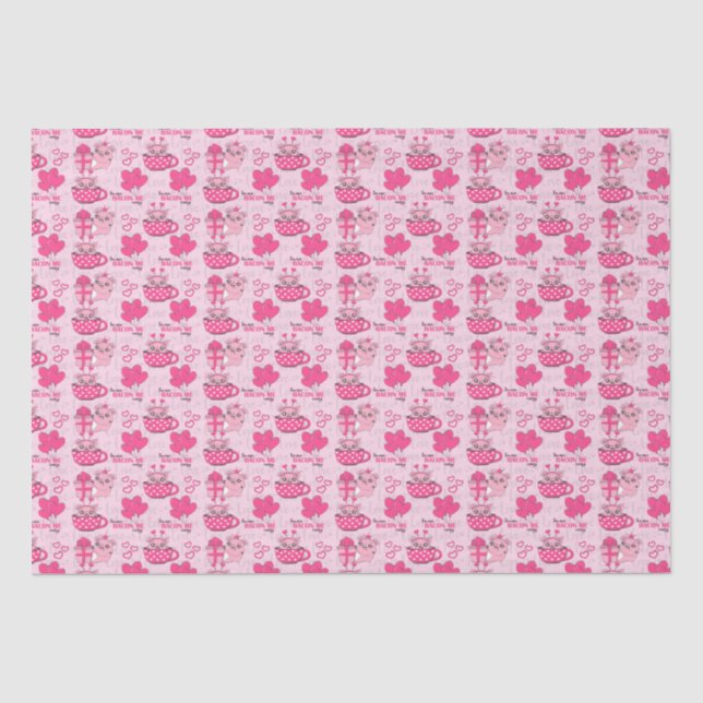 Funny Pig Liebe Puff Seidenpapier (Vorderseite)