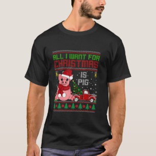 Funny Pig liebt Niedliche Schweinefleisch Weihnach T-Shirt
