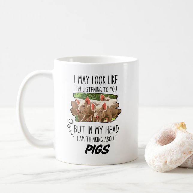Funny Pig Lover Tasse (Mit Donut)