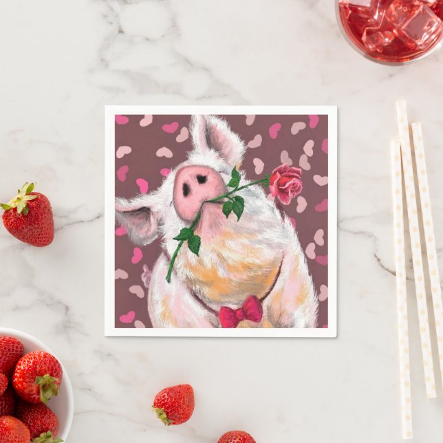 Funny Pig Napkins Serviette (Beispiel)