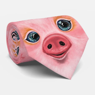 Funny Pig Neck Tie - Lächeln Krawatte