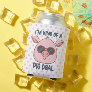 Funny Pig Pun Dosenkühler