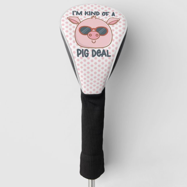 Funny Pig Pun Golf Headcover (Vorderseite)
