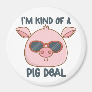 Funny Pig Pun Magnet