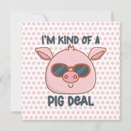 Funny Pig Pun Mitteilungskarte