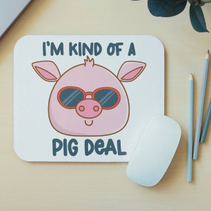 Funny Pig Pun Mousepad