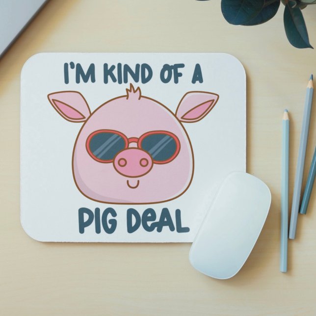 Funny Pig Pun Mousepad (Von Creator hochgeladen)