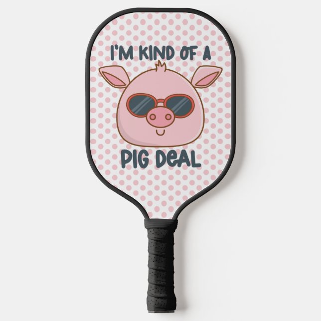 Funny Pig Pun Pickleball Schläger (Vorderseite)