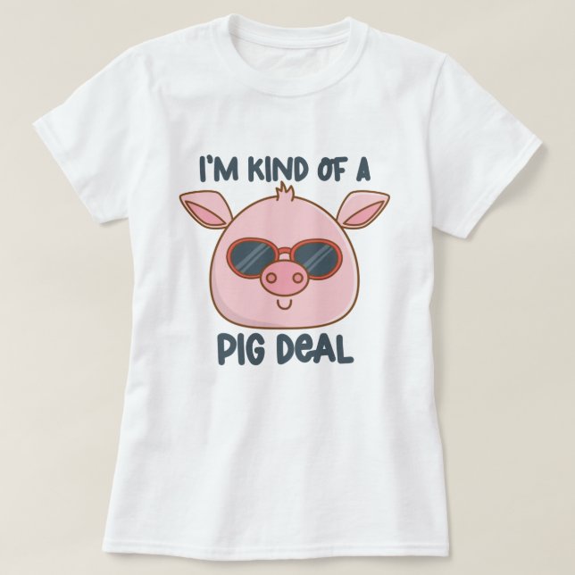 Funny Pig Pun T-Shirt (Design vorne)