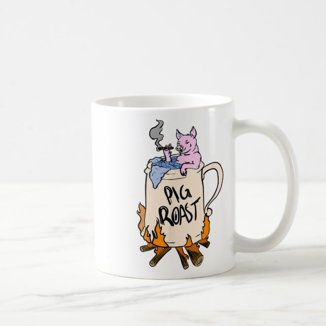 Funny Pig Roast in einem Bier Stein Geschenk Kaffeetasse (Rechts)