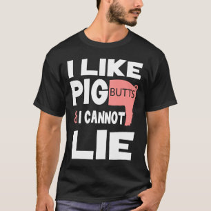Funny Pig Shirts, die ich mag Schweinefleisch Hint T-Shirt