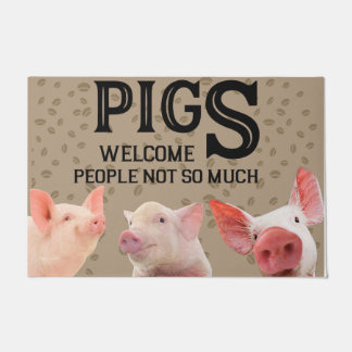 Funny Pig willkommen Leute nicht so viel Rug Fußmatte