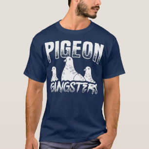 Funny Pigeon Group Design Pigeon Gangsters T-Shirt