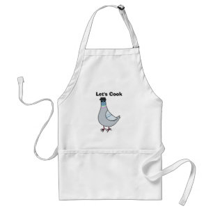 Funny Pigeon Hat Cooking Lover Fathers day Gift Schürze